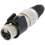 XLR kabelová zásuvka Neutrik NC4FX-HD, rovná, 4pól., 3,5 - 8 mm, IP65, stříbrná