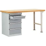 Dílenském COMBI model 1 s masivní deskou, Šxhxv = 1500 x 700 x 840 mm Manuflex TP5087.9006 TP5087.9006