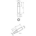 Zkosený pájecí hrot Ersa 0852GD/SB 0852GD, Velikost hrotů 8 mm, 1 ks