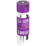 Speciální akumulátor Ansmann 18650-2,6-Micro-USB, 18650, Li-Ion akumulátor, 3.7 V, 2600 mAh