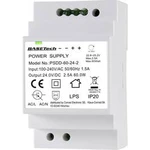 Síťový zdroj na DIN lištu Basetech PSDD-60-24-2, 2 x, 24 V, 2.5 A, 60 W