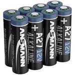Speciální typ baterie 27 A alkalicko-manganová, Ansmann A27, 12 V, 8 ks