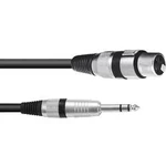 Kabelový adaptér Omnitronic 30225195 [1x XLR zástrčka 3pólová - 1x jack zástrčka 6,3 mm (stereo)], 0.90 m, černá