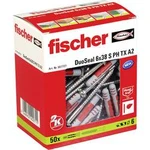 Hmoždinka Fischer DuoSeal 557727, Vnější délka 38 mm, Vnější Ø 6 mm, 50 ks