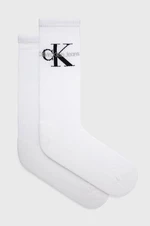 Ponožky Calvin Klein Jeans pánske, biela farba
