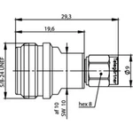 Koaxiální adaptér Telegärtner J01027T0016, N zásuvka - SMA zástrčka, 1 ks