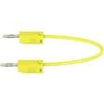 Stäubli LK205 měřicí kabel [lamelová zástrčka 2 mm - lamelová zástrčka 2 mm] žlutá, 30.00 cm