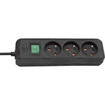 Zásuvková lišta Brennenstuhl 1152304, Eco-Line s vypínačem, 3x, černá, CZ