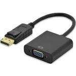 DisplayPort / VGA kabel ednet [1x zástrčka DisplayPort - 1x VGA zásuvka] černá 15.00 cm