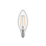 LED žárovka E14 PILA Classic Filament B35 4,3W (40W) teplá bílá (2700K), svíčka