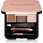 Makeup Revolution Brow Sculpt Kit sada pro dokonalé obočí odstín Brown 2.2 g