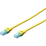 Síťový kabel RJ45 Digitus DK-1512-020/Y, CAT 5e, U/UTP, 2.00 m, žlutá