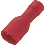 Faston zásuvka TRU COMPONENTS 1566938 4.8 mm x 0.5 mm, 180 °, plná izolace, červená, 50 ks