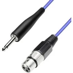 XLR kabel, XLR(F)/jack 6,3 mm,5 m, modrá