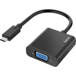 Adaptér USB 2.0 Hama [1x VGA zásuvka - 1x USB-C™ zástrčka] černá