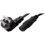 Síťový kabel HAWA 1008258, zástrčka (Čína) <=> IEC zásuvka, 2.00 m, černá