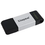 USB flash disk Kingston DataTraveler 80 256GB, USB-C (DT80/256GB) čierny/strieborný USB flashdisk • USB-C • kapacita 256 GB • rýchlosť čítania až 200 