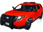 2015 Ford Police Interceptor Utility "Fire Marshal" Plain Red 1/24 Diecast Model Car by Motormax