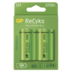 Batéria nabíjacie GP ReCyko, HR20, D, 5700mAh, NiMH, krabička 2ks (B2145) nabíjacia batéria • typ HR20 (veľké mono, D) • minimálna kapacita 5 700 mAh 