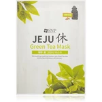 SNP Jeju Green Tea hydratační plátýnková maska se zklidňujícím účinkem 22 ml