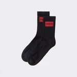 HUGO BOSS Two Pair Pack Of Ribbed Short Socks With Logo Label