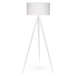 Stojacia lampa s bielymi kovovými nohami a bielym tienidlom Bonami Essentials Kiki Stojacia lampa s bielymi kovovými nohami a bielym tienidlom Bonami Essentials Kiki