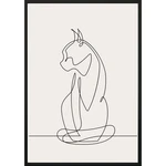 Nástenný plagát v ráme SKETCHLINE/CAT, 50 x 70 cm