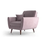 Svetloružové zamatové kreslo My Pop Design Auteuil