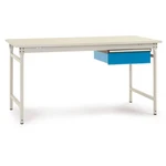 Manuflex BB5231.0002 Kompletný odkladací stolík BASIS stacionárny s melamínovou doskou + jednoduchá zásuvka, š xhxv: 100