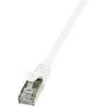 LogiLink CP2081S RJ45 sieťové káble, prepojovacie káble CAT 6 F/UTP 7.50 m biela s ochranou 1 ks