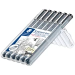 Staedtler 308 SB6P PIGMENT-LINER, 6 LINIENBREITEN,SCHWARZ popisovač  čierna 0.05 mm, 0.1 mm, 0.2 mm, 0.3 mm, 0.5 mm, 0.8