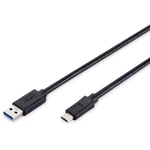 Digitus #####USB-Kabel USB 2.0 #####USB-C™ Stecker, #####USB-A Stecker 1.80 m čierna guľatý, obojstranne zapojiteľná zás