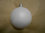 Vánoční ozdoby Malá vánoční koule 6 ks - bílá skořápka
