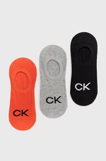 Ponožky Calvin Klein (3-pak) pánske, červená farba, 701218723