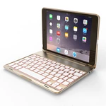7 Colors Backlit Aluminum bluetooth Keyboard Kickstand Case For iPad Mini 2/iPad Mini 3