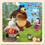 Bino Máša a medvěd puzzle s kozlíkem 20 x 20 cm