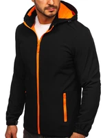 Čierno-oranžová pánska softshellová prechodná bunda Bolf HH017