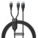 Baseus Flash Series 1for2 nabíjací kábel USB-C/2xUSB-C 100W 1.5m