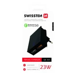 Gyorstöltés Swissten Qualcomm Charger 3.0 s 2 USB konektorral, 23W, fekete