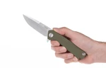 Zavírací nůž ANV® Z100 G10 Liner Lock – Olive Green rukojeť, šedá čepel - Stone Wash  (Barva: Olive Green, Varianta: Šedá čepel – Stone Wash)