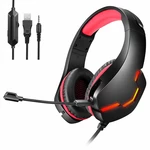 Bakeey J10 Gaming Headset USB 7.1 3.5mm Wired Deep Bass Stereo LED Light Headphone with Mic for PS4 Xbox PC Laptop Gamer