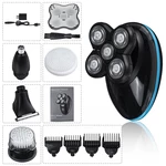 5 in 1 Rotary 5 Heads Electric Shaver USB Rechargeable Waterproof Wet & Dry Beard Nose Hair Trimmer