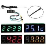 0.36 Inch 3-in-1 Time + Temperature + Voltage Meter Display with NTC DC7-30V Voltmeter Electronic Watch Clock Digital Tu