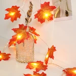 3M/6M 20/30/40LED Maple Leaf String Light Battery Powered Warm White Indoor Party Fairy Lamp Decoration