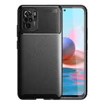 Bakeey for Xiaomi Redmi Note 10 / Redmi Note 10S Case Luxury Carbon Fiber Pattern with Lens Protector Shockproof Silicon