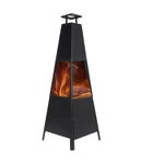 SinglyFire Pyramid Patio Fire Pit Chiminea Heater Outdoor Garden Log Burner With Lockable Door Home Garden Firepit