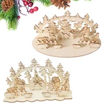 JM01692 DIY Christmas Wooden Toy Xmas Funny Party Desktop Decorations Christmas Wooden Ornaments