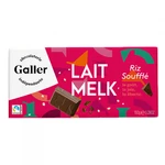 Schokoladentafel Galler „Lait Riz Souffle“, 150 g