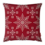 Obliečka na vankúš Vitaus Christmas Period Red Snowflakes Pattern, 43 x 43 cm