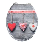 WC sedadlo Wenko Bavarian Hearts, 43 × 37 cm